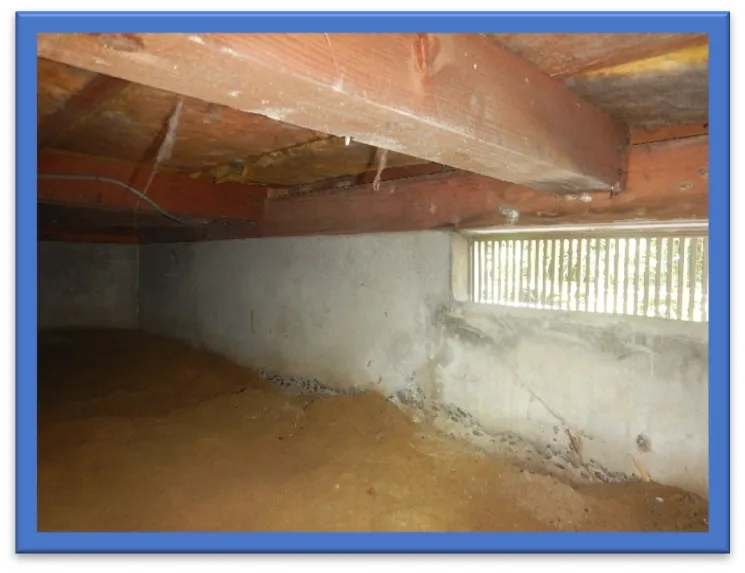 床下基礎のアラミド繊維シート補強 施工前