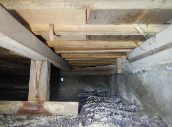 床下木部を消毒し、シロアリや腐朽菌を防止