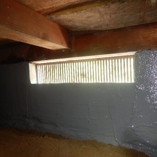 キッチン下基礎クラックのソリッドリメイン補修