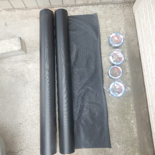 防湿シート引き込み施工